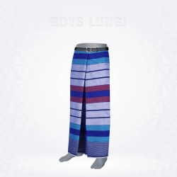 Boys Lungi-Royal Blue Purple Turquoise